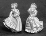 Pair of 'Royal Doulton' style Ladies in Winter