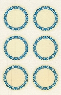 Blue Motif Pattern Transfers