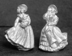 Pair of 'Royal Doulton' style Ladies in Winter